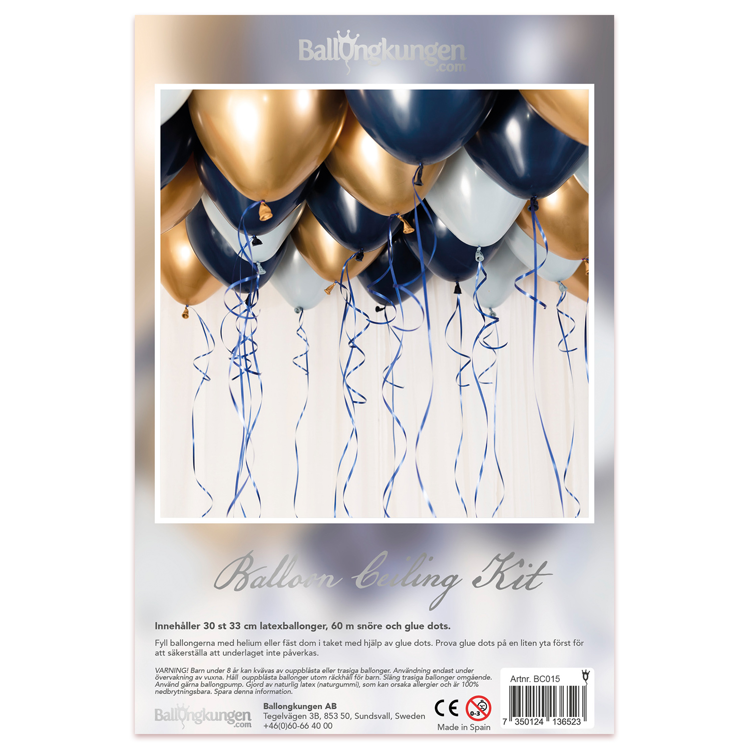 Balloon Ceiling Kit - Premium Blue