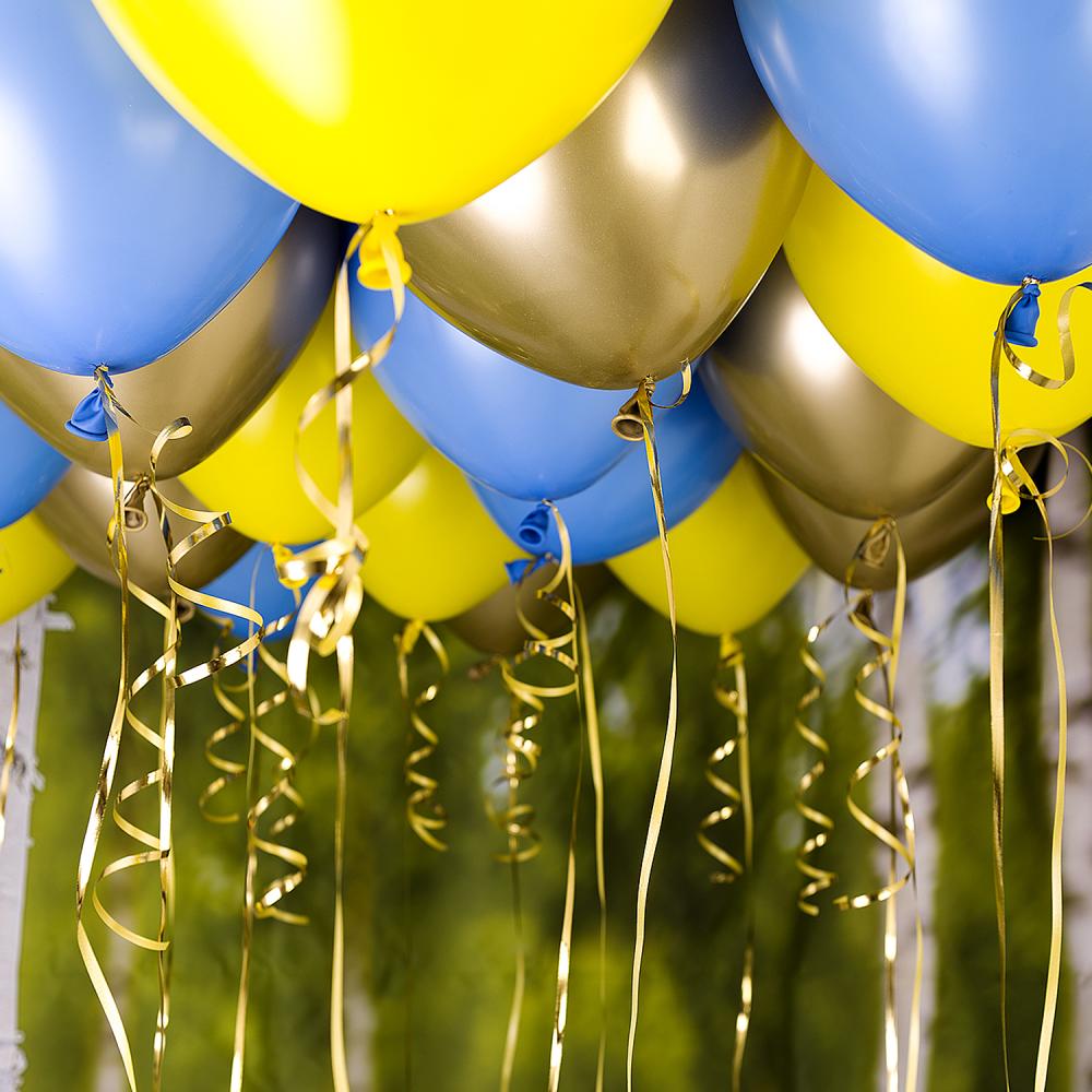 Balloon Ceiling Kit - Yellow, Blue & Gold
