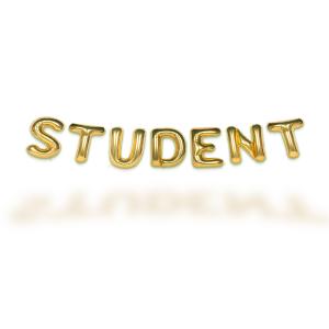 Ballonggirlang - STUDENT Guld 35 cm