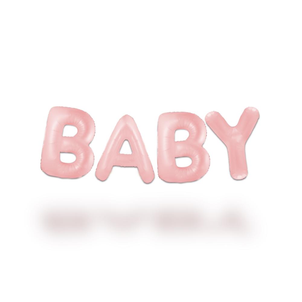 Ballonggirlang - BABY Pastellrosa 35 cm