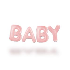 Ballonggirlang - BABY Rosa 35 cm