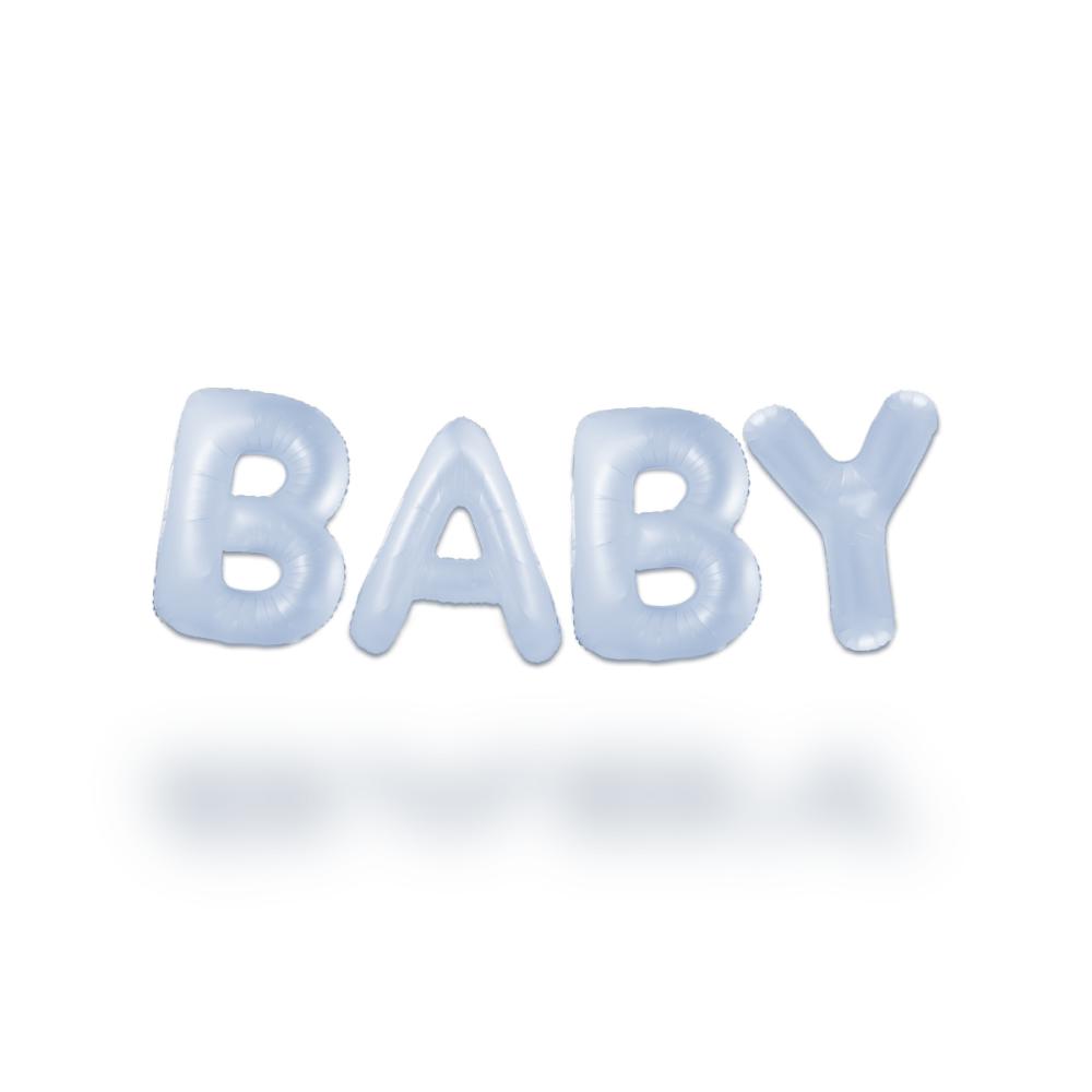 Ballonggirlang - BABY Pastellblå 35 cm