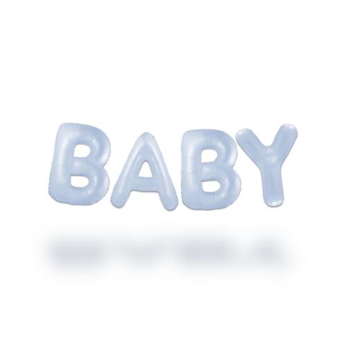 Ballonggirlang - BABY Pastellblå 35 cm