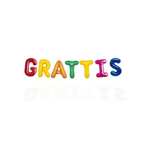 Ballonggirlang - GRATTIS Multi Color 35 cm