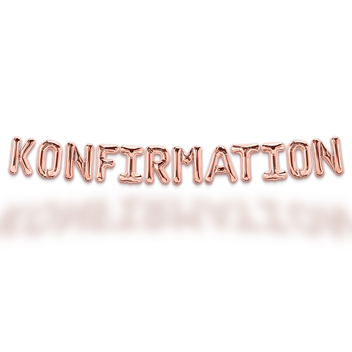 Ballonggirlang - KONFIRMATION Rose Gold 35 cm