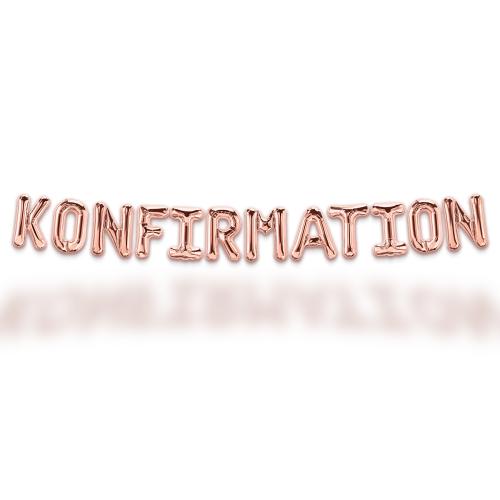Ballonggirlang - KONFIRMATION Rose Gold 35 cm