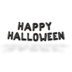 Ballonggirlang - HAPPY HALLOWEEN Svart 35 cm