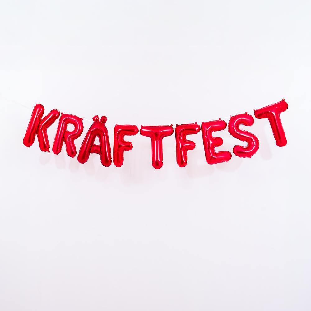 Ballonggirlang - KRÄFTFEST - Röd 35 cm