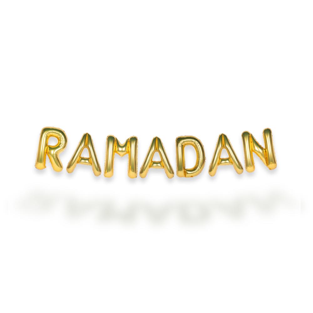 Ballonggirlang - RAMADAN Guld 35 cm