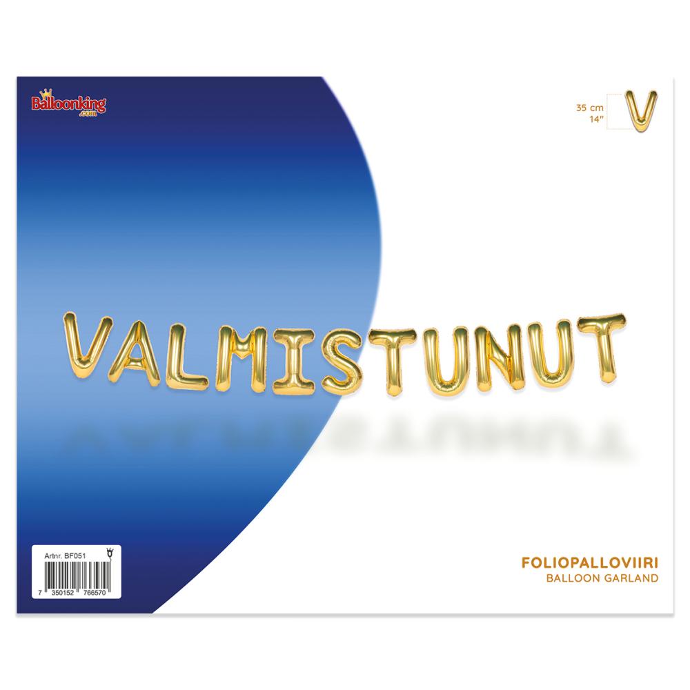 Ballonggirlang - VALMISTUNUT - Guld 35 cm