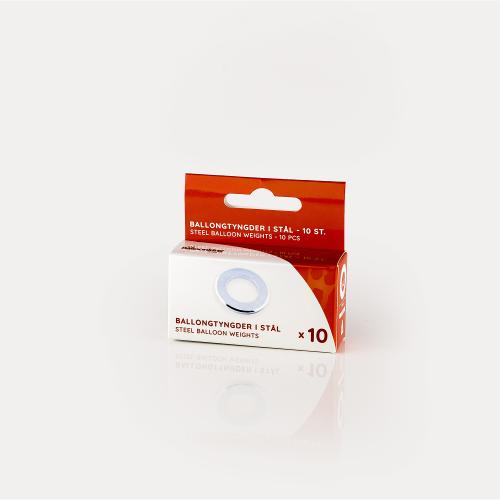 Ballongtyngder - Stålbrickor 10g 10-pack