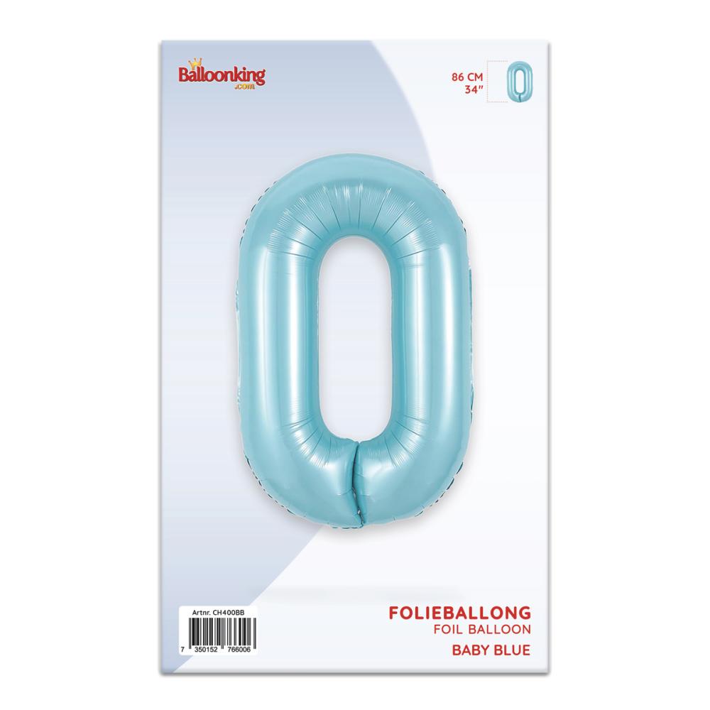 Ballongsiffra - Noll Baby Blue 86 cm