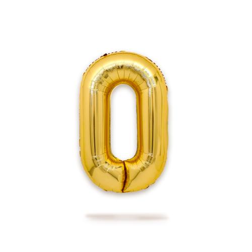 Ballongsiffra - Noll Guld 86 cm