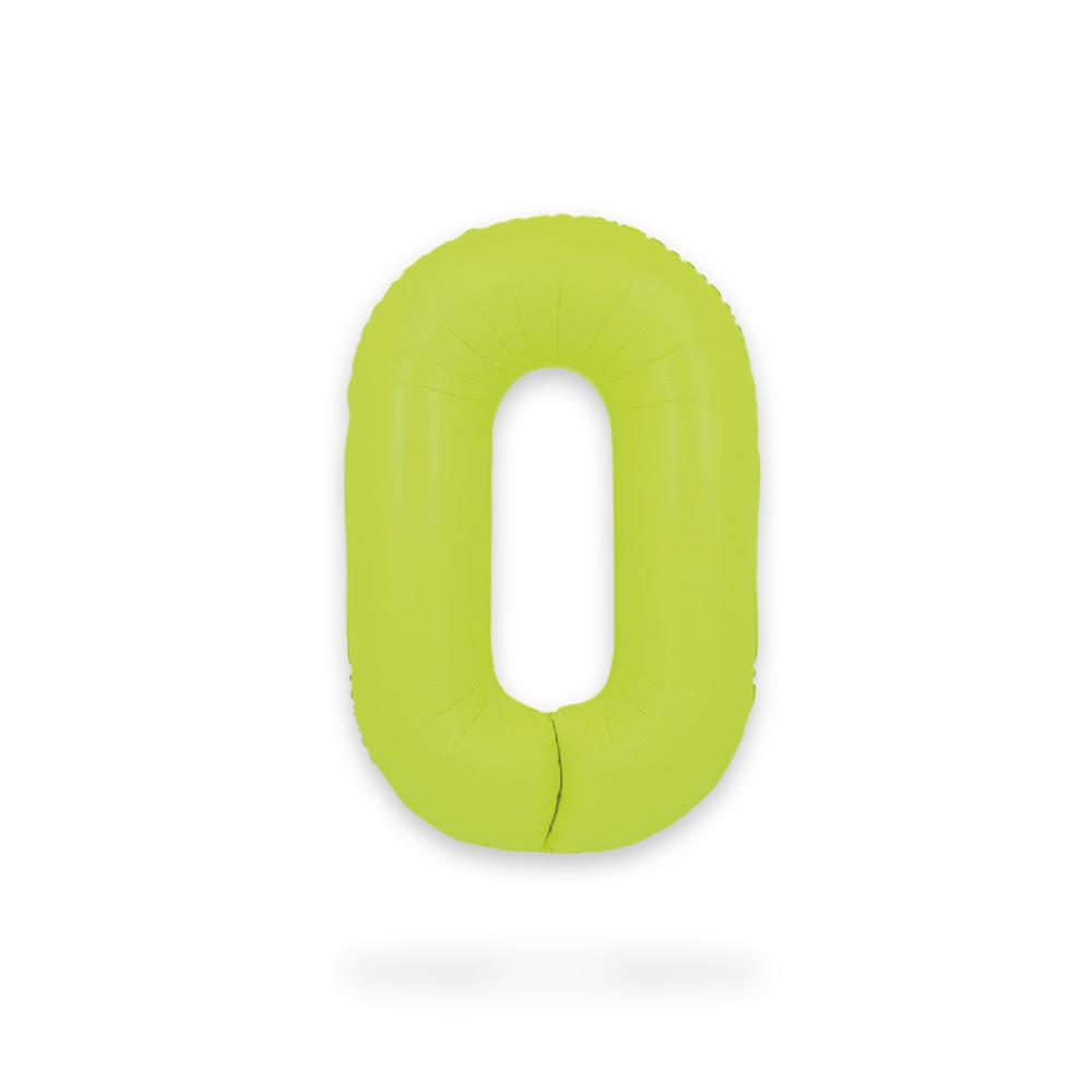 Ballongsiffra - Noll Neon Green 86 cm
