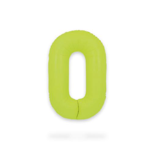 Ballongsiffra - Noll Neon Green 86 cm