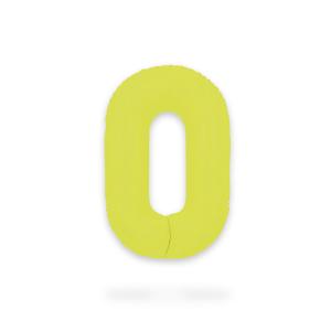 Ballongsiffra - Noll Neon Yellow 86 cm
