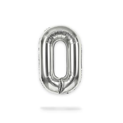 Ballongsiffra - Noll Silver 86 cm