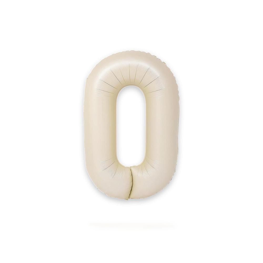 Ballongsiffra - Noll Satin Creme 86 cm