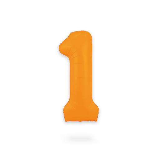 Ballongsiffra - Ett Neon Orange 86 cm
