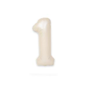 Ballongsiffra - Ett Satin Creme 86 cm