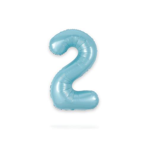 Ballongsiffra - Två Baby Blue 86 cm