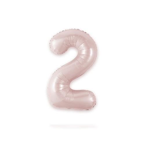 Ballongsiffra - Två Baby Pink 86 cm