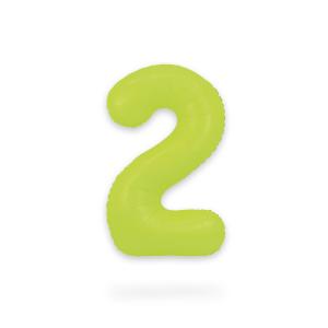 Ballongsiffra - Två Neon Green 86 cm