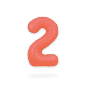 Ballongsiffra - Två Neon Rose Red 86 cm