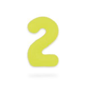 Ballongsiffra - Två Neon Yellow 86 cm