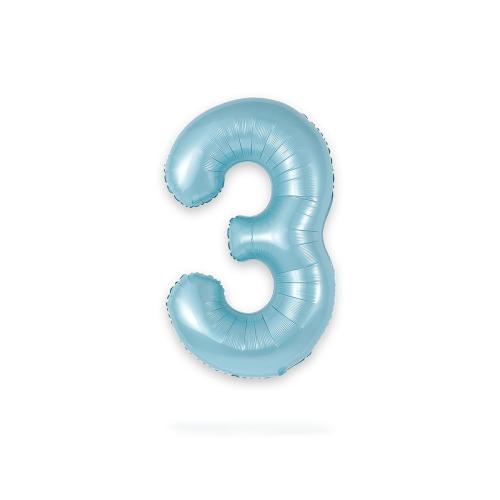Ballongsiffra - Tre Baby Blue 86 cm