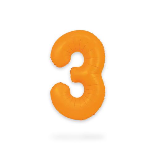 Ballongsiffra - Tre Neon Orange 86 cm