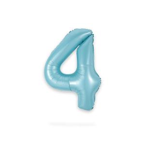 Ballongsiffra - Fyra Baby Blue 86 cm