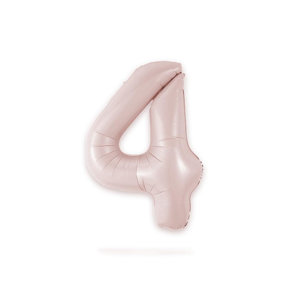 Ballongsiffra - Fyra Baby Pink 86 cm