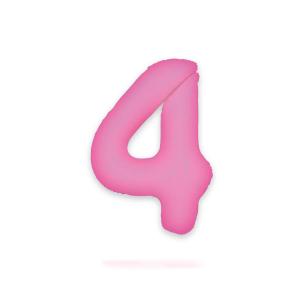 Ballongsiffra - Fyra Neon Pink 86 cm
