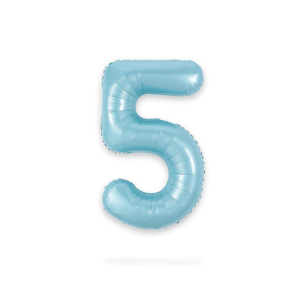 Ballongsiffra - Fem Baby Blue 86 cm