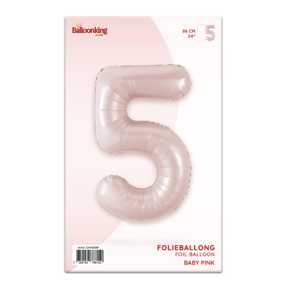 Ballongsiffra - Fem Baby Pink 86 cm