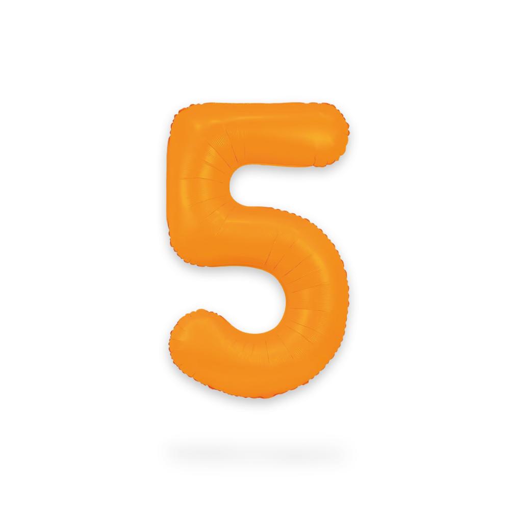 Ballongsiffra - Fem Neon Orange 86 cm