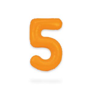 Ballongsiffra - Fem Neon Orange 86 cm
