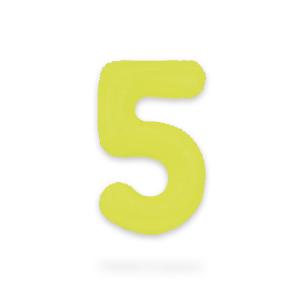 Ballongsiffra - Fem Neon Yellow 86 cm