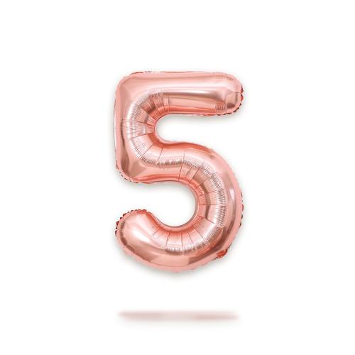 Ballongsiffra - Fem Rose Gold 86 cm