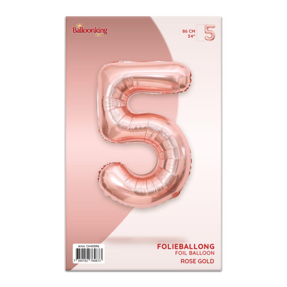 Ballongsiffra - Fem Rose Gold 86 cm