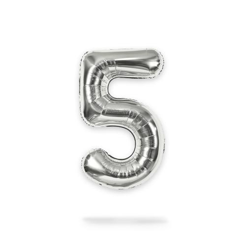 Ballongsiffra - Fem Silver 86 cm