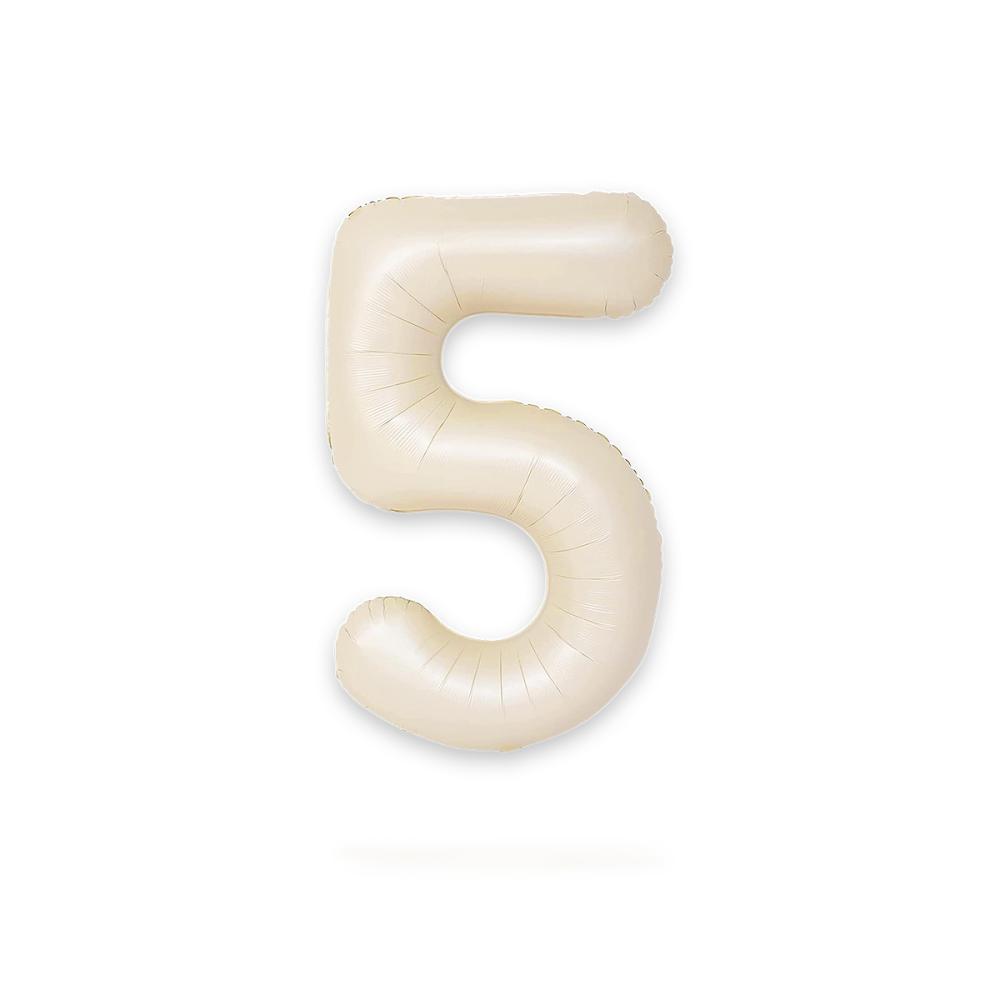 Ballongsiffra - Fem Satin Creme 86 cm