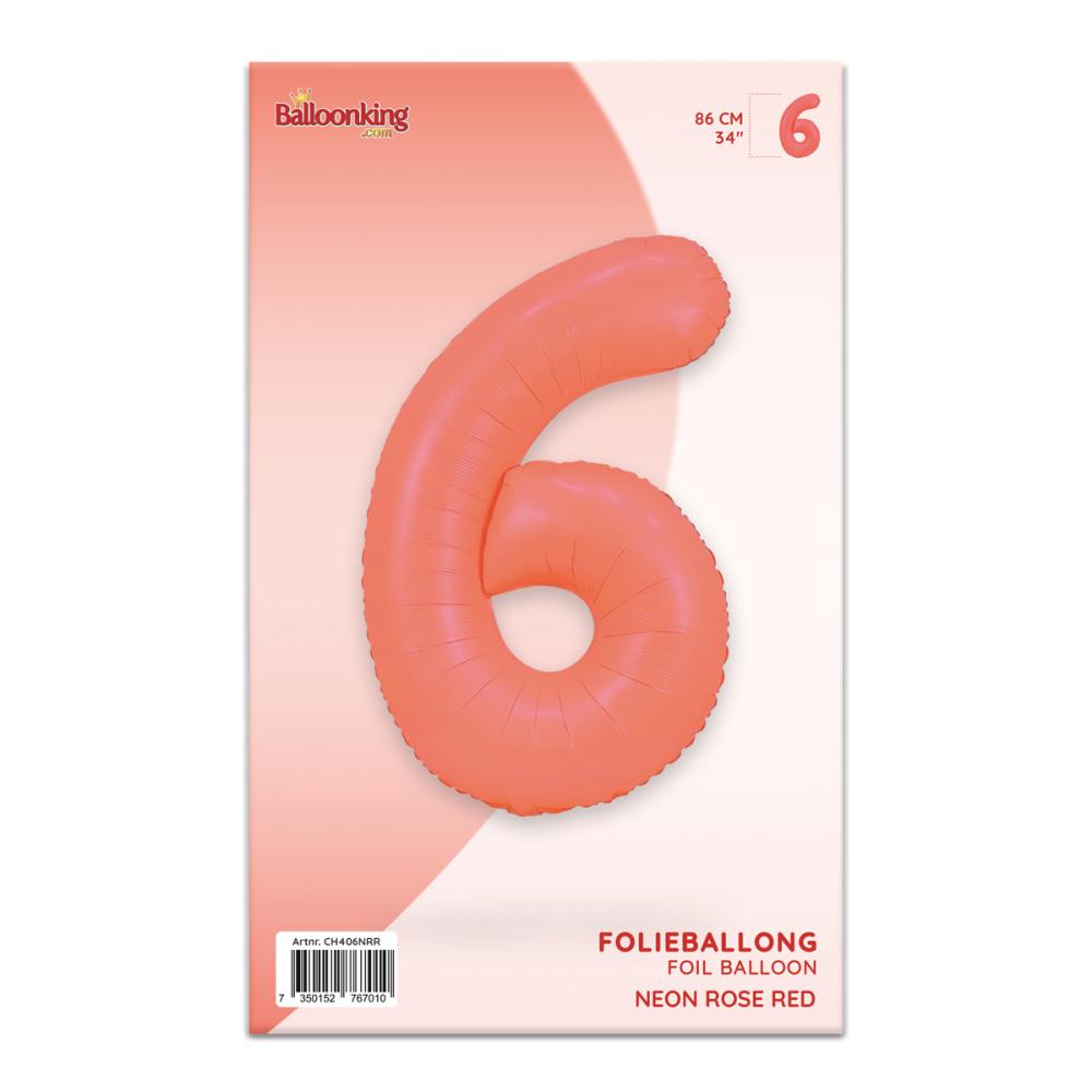 Ballongsiffra - Sex Neon Rose Red 86 cm