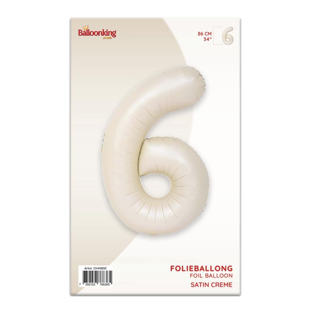 Ballongsiffra - Sex Satin Creme 86 cm