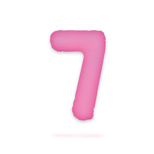 Ballongsiffra - Sju Neon Pink 86 cm