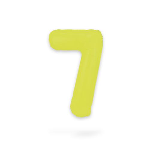 Ballongsiffra - Sju Neon Yellow 86 cm