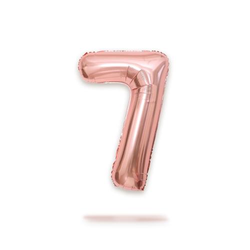 Ballongsiffra - Sju Rose Gold 86 cm