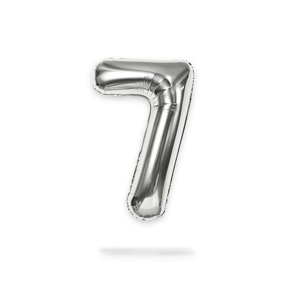 Ballongsiffra - Sju Silver 86 cm