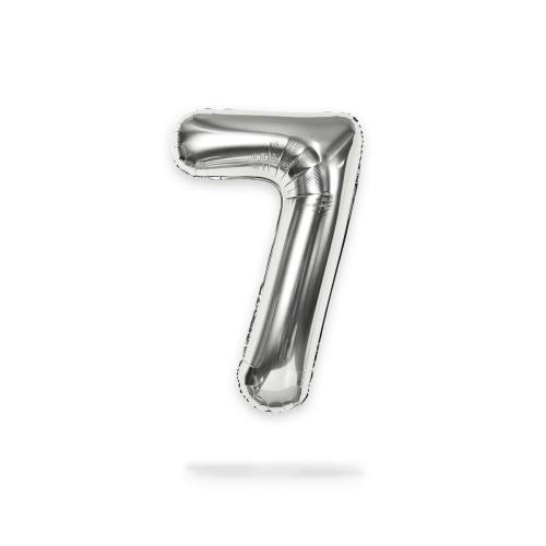 Ballongsiffra - Sju Silver 86 cm